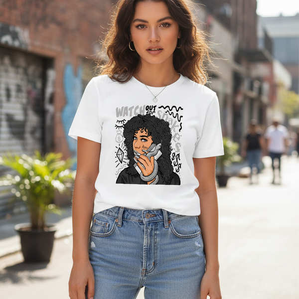 Tee-Shirt Streetwear Femme"Mystérieuse"