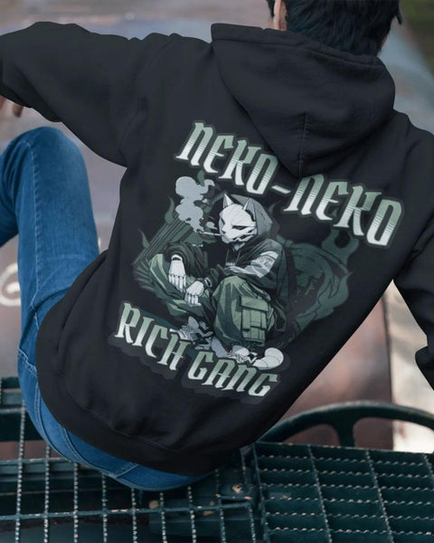 Sweat a capuche unisexe noir – Neko Rich Gang Only