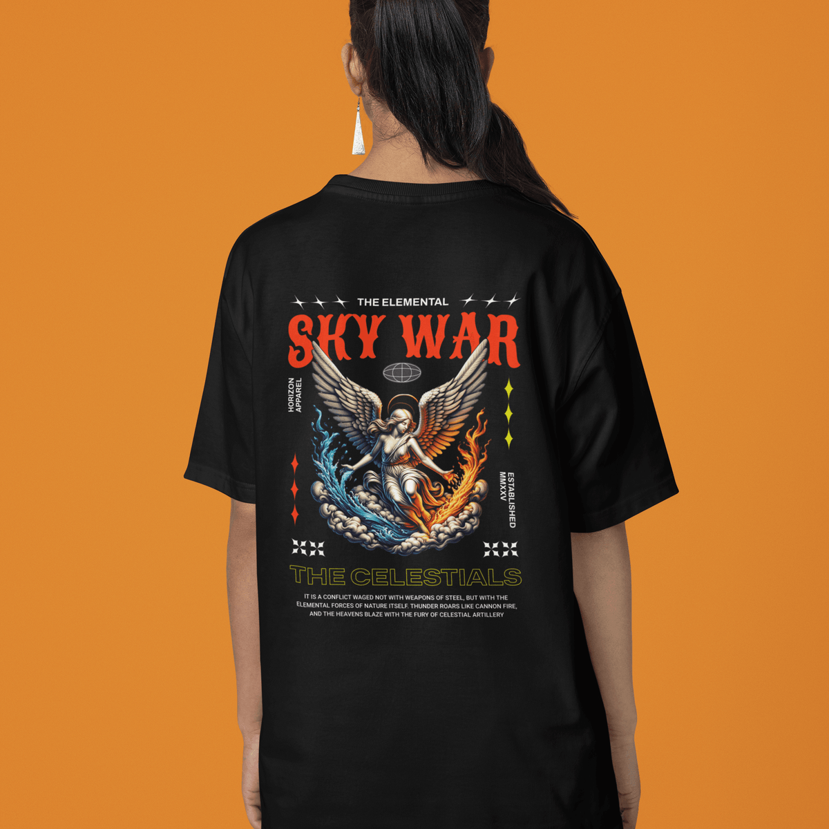 Tee Shirt Streetwear Femme SKY WAR