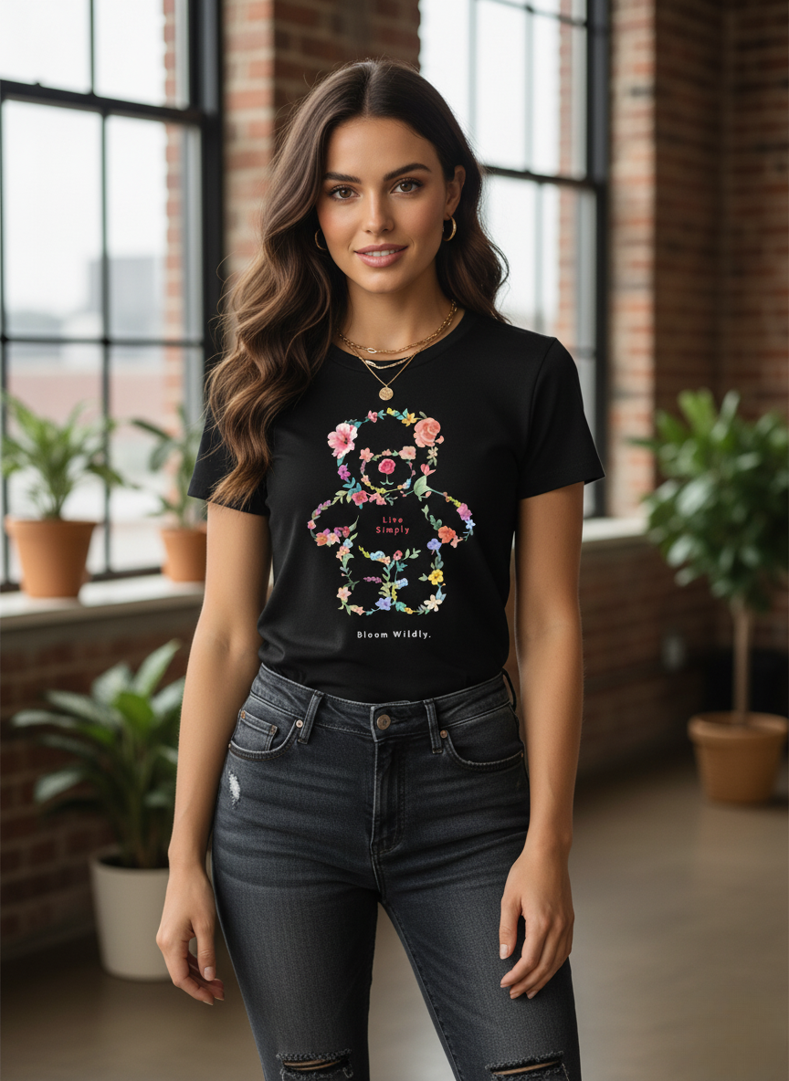 Tee-shirt streetwear femme-Bloom Wildly-