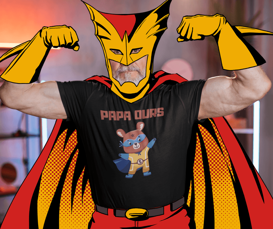 Tee Shirt Homme Papa Ours - AYKEN WEAR