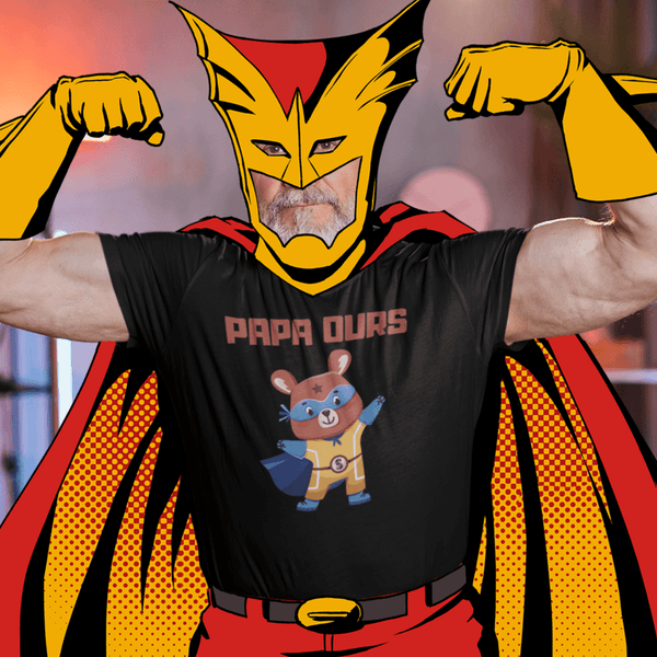 Tee Shirt Homme Papa Ours - AYKEN WEAR