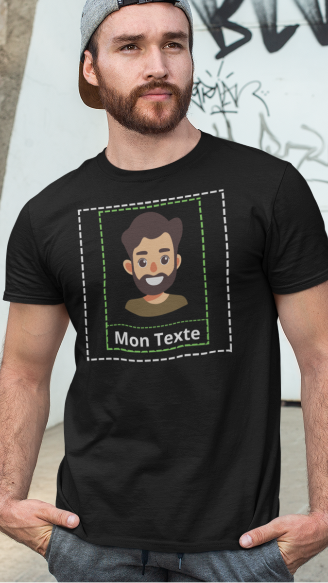Tee Shirt Personnalisé Homme Noir