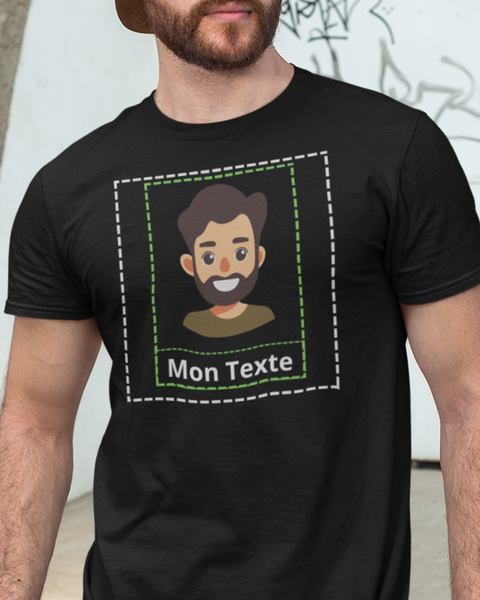 Tee Shirt Personnalisé Homme Noir