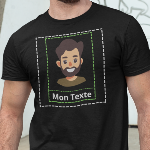 Tee Shirt Personnalisé Homme Noir