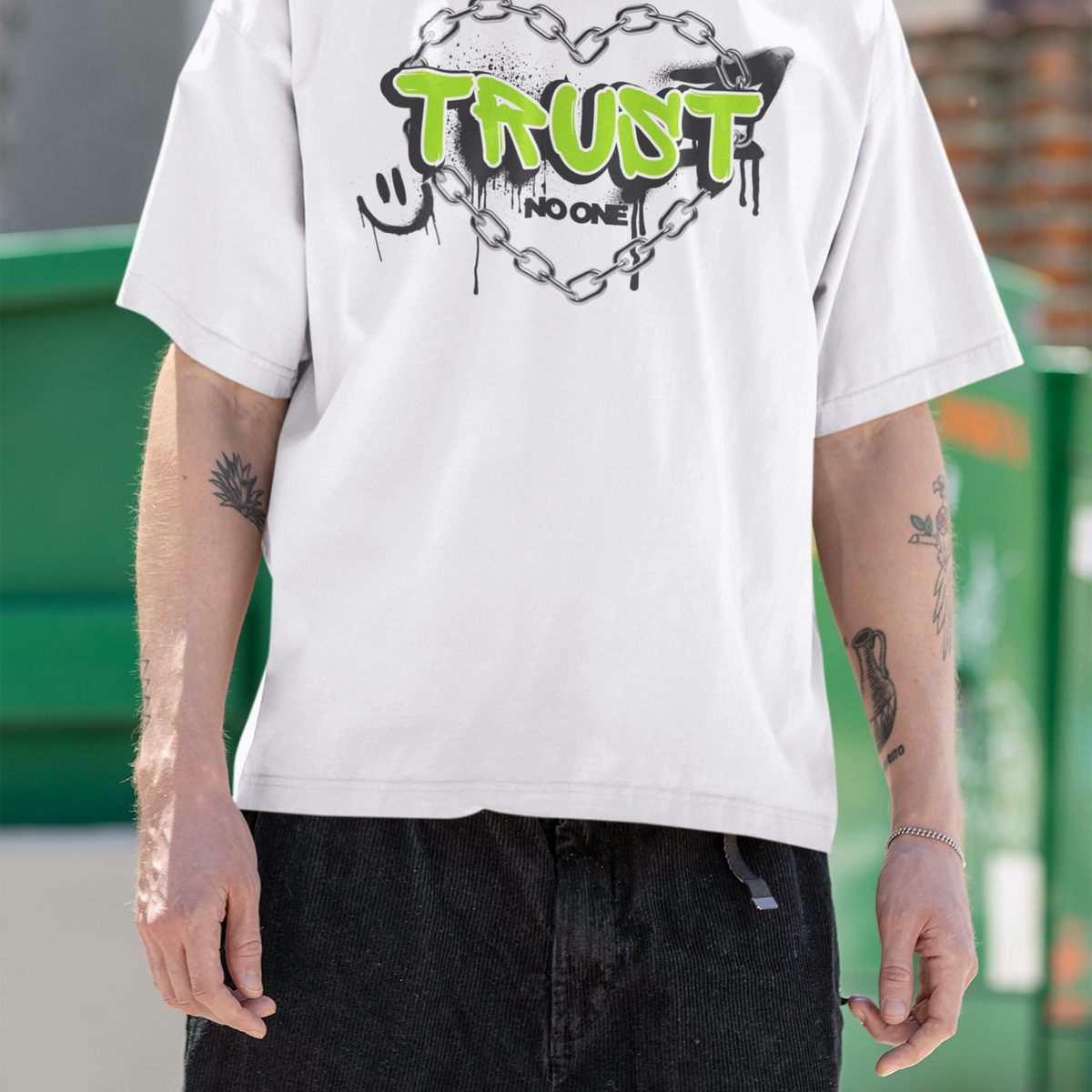 Tee-shirt streetwear homme Trust no one