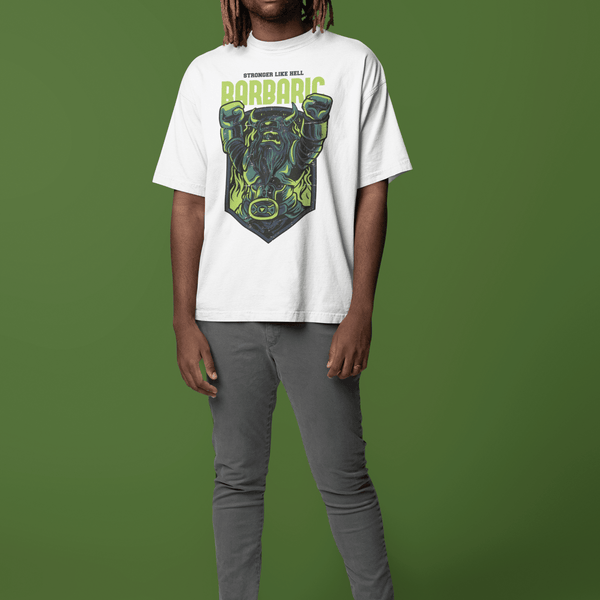 Tee shirt streetwear homme Viking Stronger Like Hell Barbaric