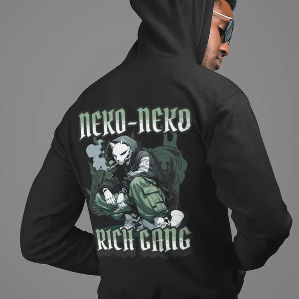 Sweat a capuche unisexe noir – Neko Rich Gang Only - AYKEN WEAR