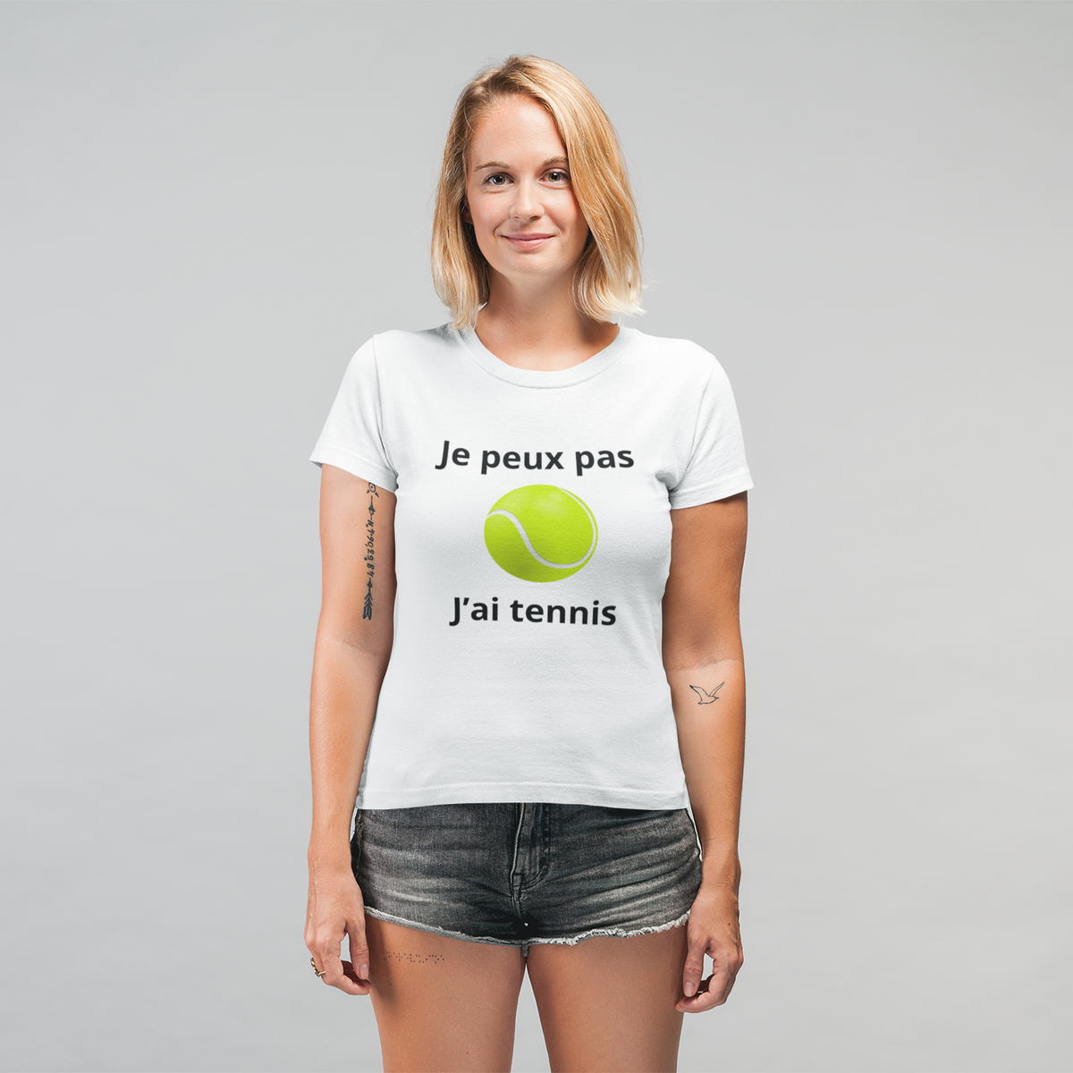 Tee shirt femme je peux pas j'ai tennis