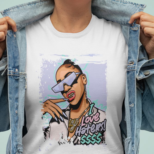 T-shirt streetwear femme I Love Haters