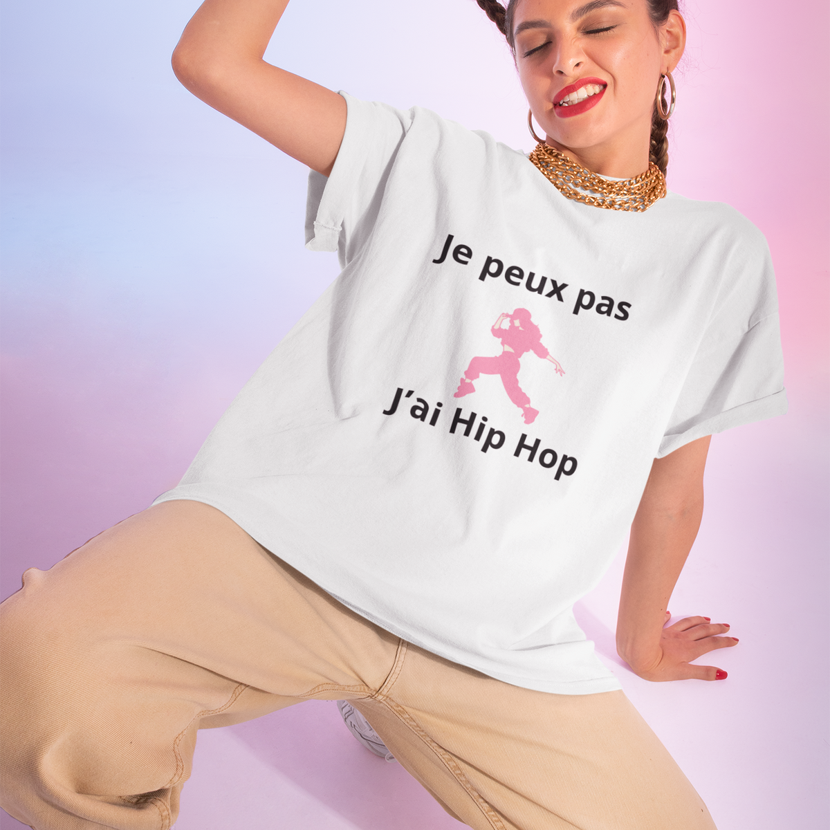 Tee shirt femme je peux pas j'ai hip hop