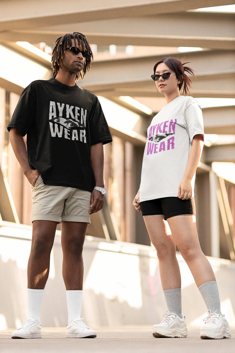 Tee Shirt Streetwear Homme Femme- Motif Ayken Wear