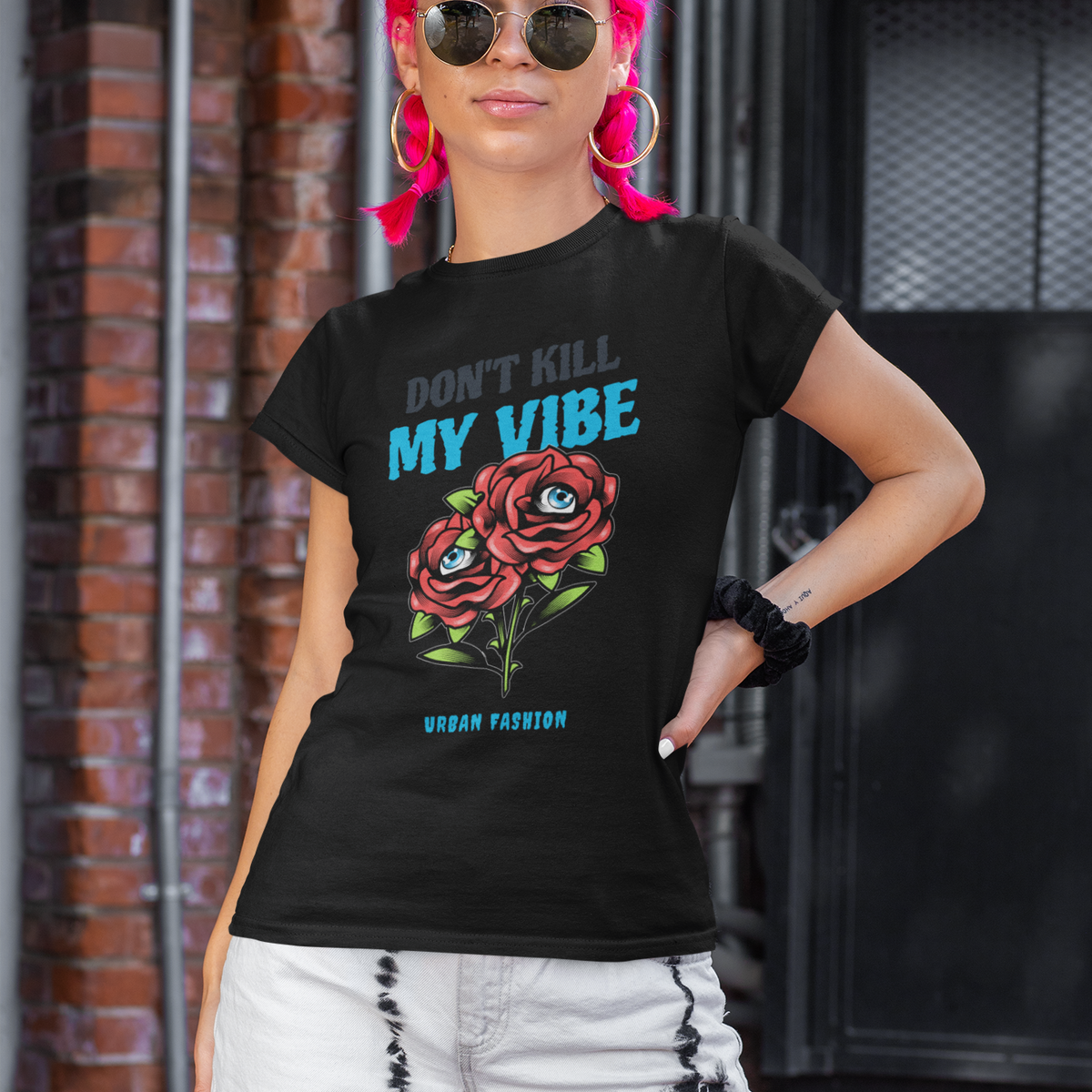 Tee-shirt streetwear femme DON’T KILL MY VIBE