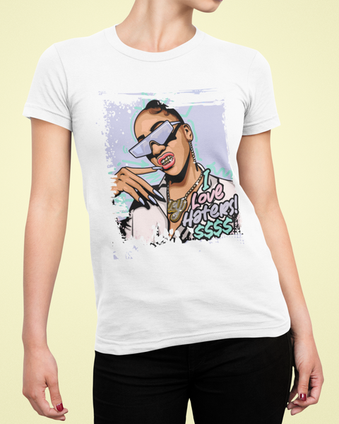 T-shirt streetwear femme I Love Haters