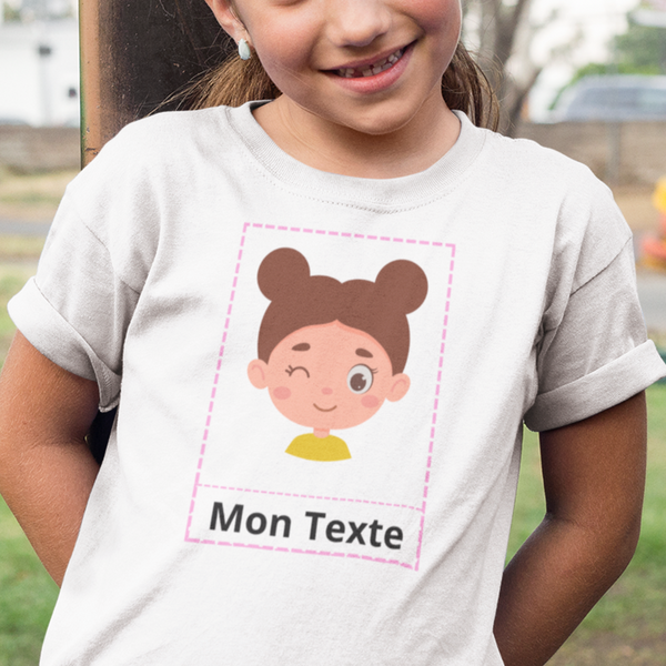 Tee Shirt Personnalisé Enfant Fille Blanc