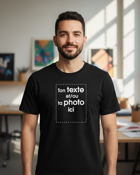 Tee Shirt Personnalisé Homme Noir