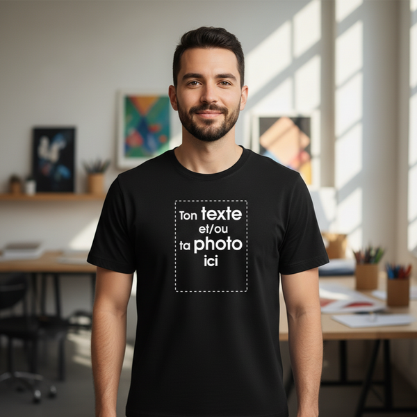 Tee Shirt Personnalisé Homme Noir