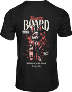 Tee Shirt Homme Noir - Bunny Board