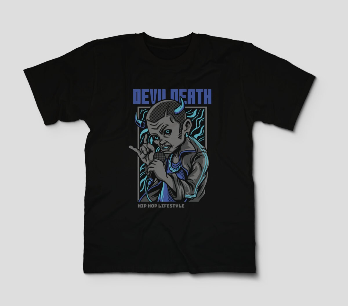 Tee Shirt noir Homme – Devil Death Illustration